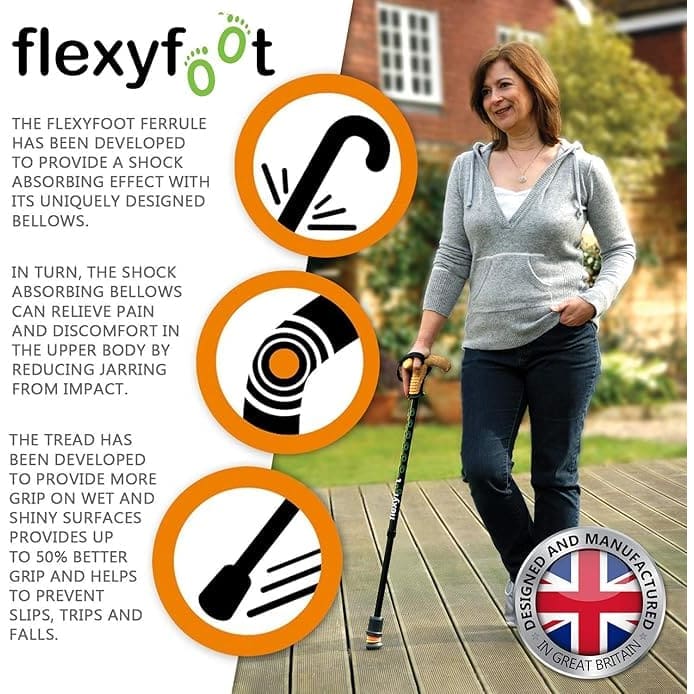 Replacement Tips Flexyfoot Shock Spring Absorbing Crutch