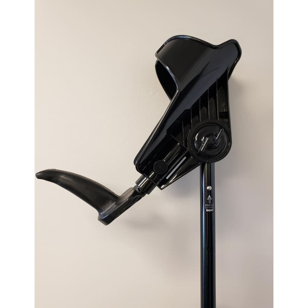 Forearm Crutches Just Black - no graphics on cuff (height