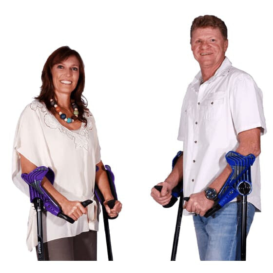 Forearm Crutches Just Black - no graphics on cuff (height