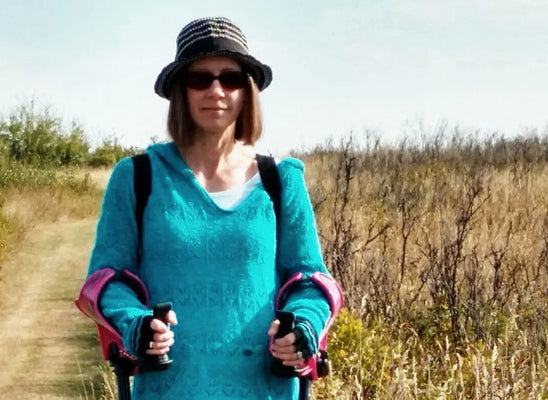 Carrie's SmartCrutches enabled her to do a walk in her local conservation area