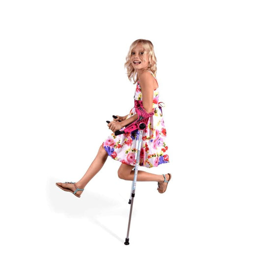 Young Girl Holding Herself Up on smartCRUTCHes