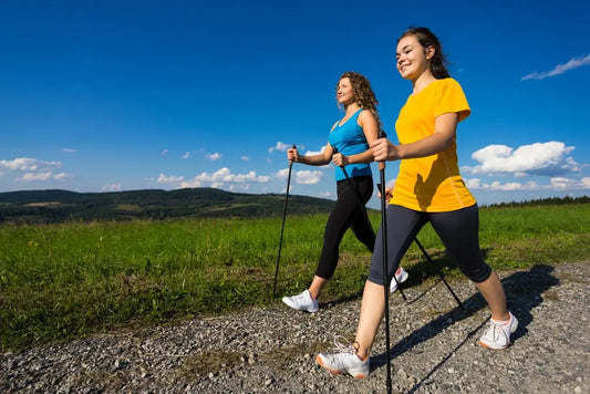 People Nordic Walking