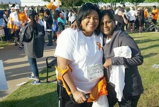 smartCRUTCH® makes the grade for #TeamHappyFeet and Marie at Dallas MS Walk