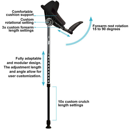 Forearm Crutches Dream Series - 7 New Designs - (height