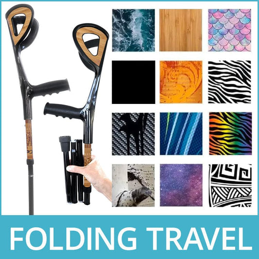 Forearm Crutches Folding Traveler (Sold as a PAIR)