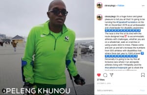 eNews#7 Ipeleng ’Crazylegs’ runs marathons on smartCRUTCH