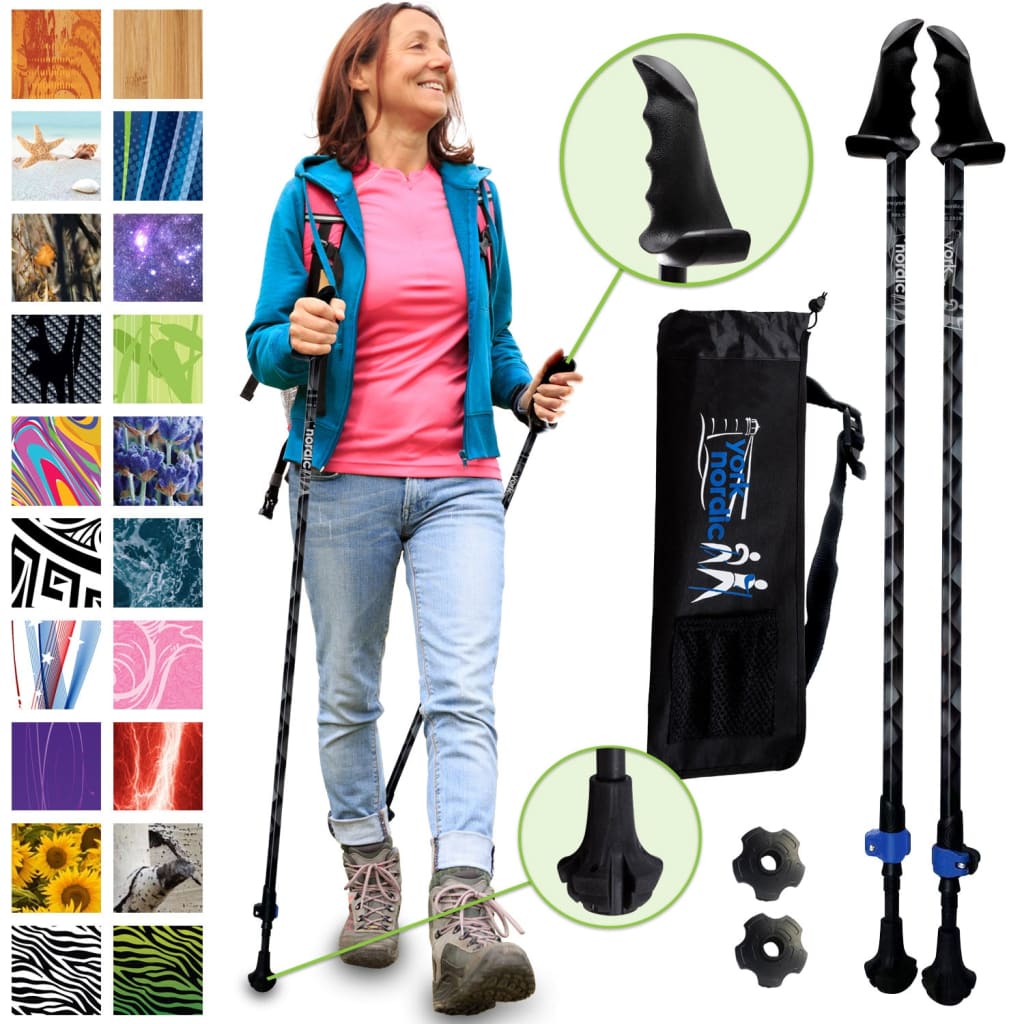 Adjustable hiking outlet poles