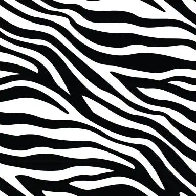 Zebra-like pattern of black and white wavy stripes.