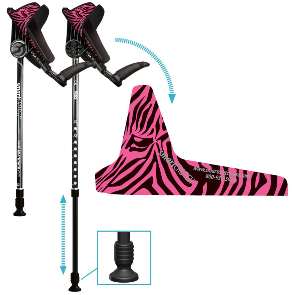 Forearm Crutches Zebra Series (height