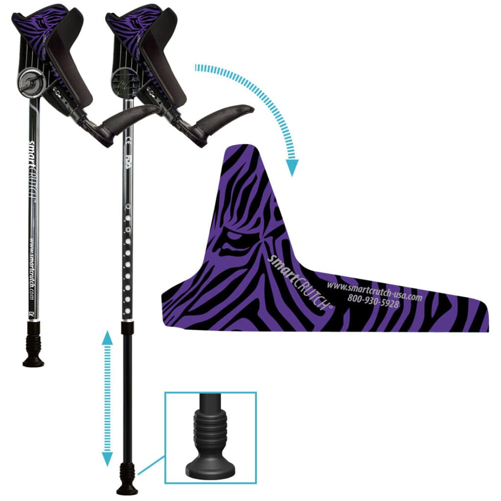 Forearm Crutches Zebra Series (height