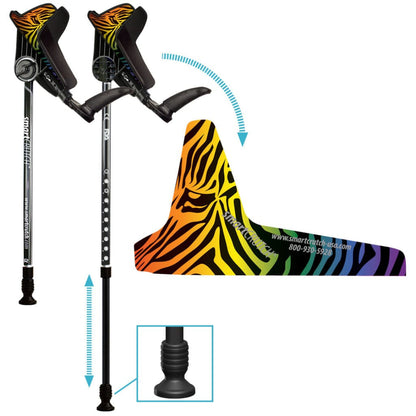 Forearm Crutches Zebra Series (height