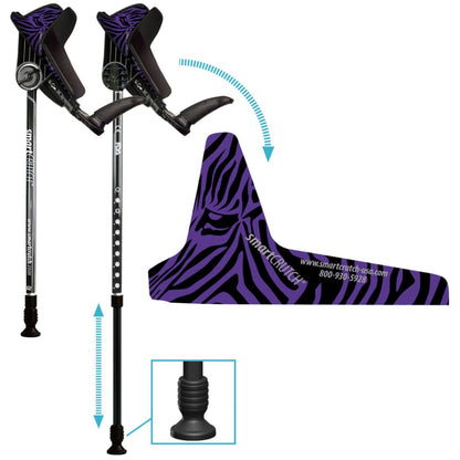 Forearm Crutches Zebra Series (height 4’4’-6’7’ &